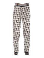 Pantalone bianco con logo all-over