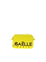 Borsa a tracolla giallo fluo con logo nero