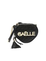 Borsa a tracolla nera a forma di cuore