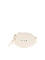 Borsa a tracolla bianca con stampa logo