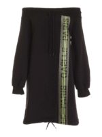 Abito spalle scoperte nero con logo