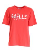 T-shirt rossa con stampa bianca