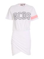 Abito bianco con ricami logo