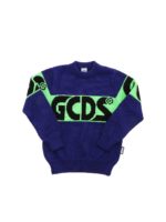 Pullover viola con ricamo logo