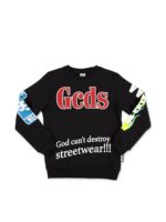 Felpa nera con stampe