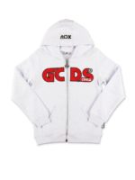 Felpa bianca con logo a contrasto