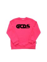 Felpa fucsia con logo flock