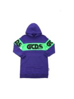 Felpa over viola con fascia verde