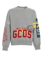 Felpa in cotone con stampe logo