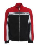 Felpa con banda a righe con logo