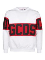 Felpa in cotone con stampa brand logo