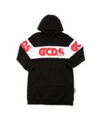 Felpa over nera con fascia bianca