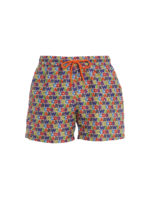 Shorts da mare con stampa multicolor