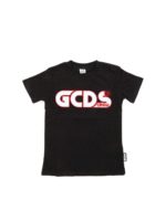 T-shirt nera con logo a contrasto