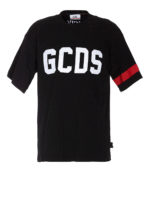 T-shirt nera con patch del logo