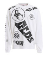 T-shirt a maniche lunghe con stampe logo