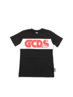 T-shirt nera con logo rosso