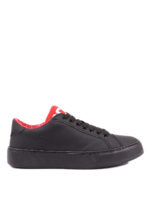 Sneakers in pelle total black