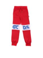 Pantalone rosso con logo blu