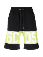 Shorts in cotone con banda logo