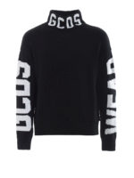 Maglione in misto lana con logo intarsiato