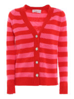 Cardigan a righe con bottoni impreziositi