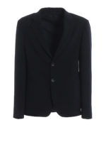 Blazer monopetto effetto increspato