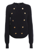 Maglione girocollo in lana misto cashmere