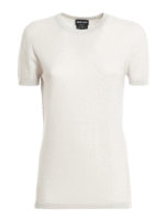 T-shirt con lavorazione a punto stoffa