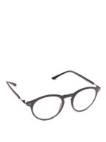 Occhiali da vista forma panto neri opachi