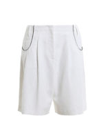 Shorts in gabardine con tasche profilate