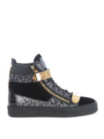 Sneakers Coby con strap in metallo dorato