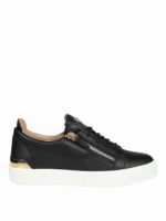 Sneaker Frankie nere in pelle