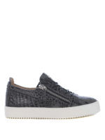 Sneaker Frankie in pelle stampa cocco