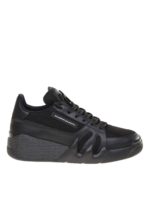 Sneakers talon in pelle e tessuto nere
