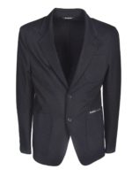 Giacca monopetto logata nera