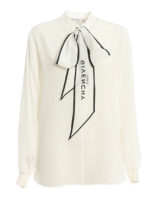 Blusa in seta con sciarpina