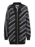 Cardigan con logo Chaine intarsiato