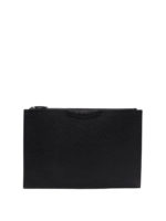 Clutch Antigona nera in pelle fiore