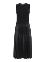 Abito con gonna plissettata spalmata