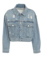 Giacca di jeans effetto usurato