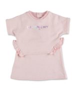 Abito rosa con rouches