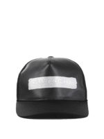 Cappello in pelle con banda logo