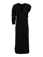 Abito asimmetrico in misto viscosa stretch