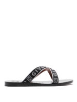 Ciabatte a fasce incrociate con logo