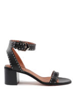 Sandali con tacco e borchie