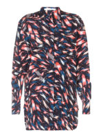 Camicia in seta stampa astratta