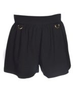 Shorts neri con dettaglio anelli
