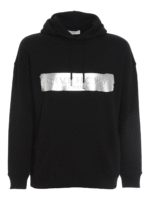 Felpa in cotone con stampa lame