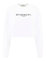 Felpa crop con stampa logo